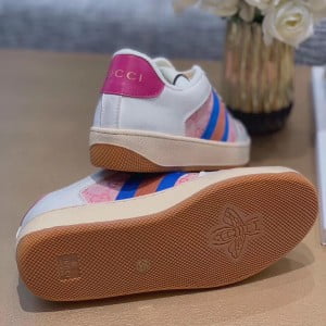 Gucci Screener Sneaker with GG Canvas ‎‎570443 Butter Calfskin Leather Spring/Summer 2019 Collection - Image 9