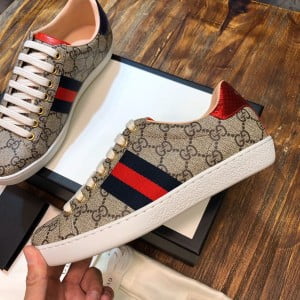 Gucci Web Ace Sneakers 499410 Calfskin Leather Spring/Summer 2020 Collection - Image 8