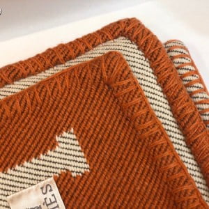 Hermes Avalon Signature H Wool Throw Blanket - Image 4