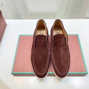 Loro Piana Open Deck Walk Loafers Unsex Shoes Suede Leather Spring/Summer 2022 Collection - Image 3