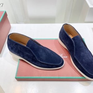 Loro Piana Open Deck Walk Loafers Unsex Shoes Suede Leather Spring/Summer 2022 Collection - Image 3