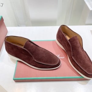Loro Piana Open Deck Walk Loafers Unsex Shoes Suede Leather Spring/Summer 2022 Collection - Image 4