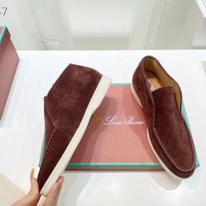 Loro Piana Open Deck Walk Loafers Unsex Shoes Suede Leather Spring/Summer 2022 Collection - Image 5