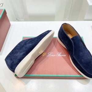 Loro Piana Open Deck Walk Loafers Unsex Shoes Suede Leather Spring/Summer 2022 Collection - Image 6