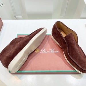 Loro Piana Open Deck Walk Loafers Unsex Shoes Suede Leather Spring/Summer 2022 Collection - Image 7