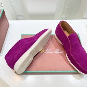 Loro Piana Open Deck Walk Loafers Unsex Shoes Suede Leather Spring/Summer 2022 Collection - Image 7