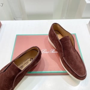 Loro Piana Open Deck Walk Loafers Unsex Shoes Suede Leather Spring/Summer 2022 Collection - Image 8
