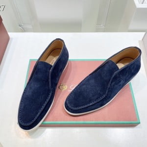 Loro Piana Open Deck Walk Loafers Unsex Shoes Suede Leather Spring/Summer 2022 Collection - Image 8