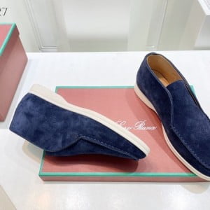 Loro Piana Open Deck Walk Loafers Unsex Shoes Suede Leather Spring/Summer 2022 Collection - Image 9