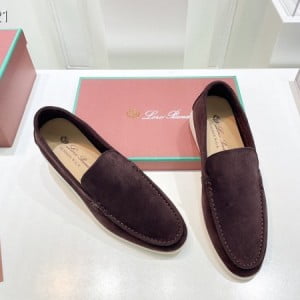 Loro Piana Summer Walk Loafers Unsex Shoes Suede Leather Spring/Summer 2022 Collection - Image 3
