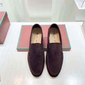 Loro Piana Summer Walk Loafers Unsex Shoes Suede Leather Spring/Summer 2022 Collection - Image 4