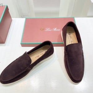 Loro Piana Summer Walk Loafers Unsex Shoes Suede Leather Spring/Summer 2022 Collection - Image 5
