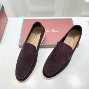 Loro Piana Summer Walk Loafers Unsex Shoes Suede Leather Spring/Summer 2022 Collection - Image 6