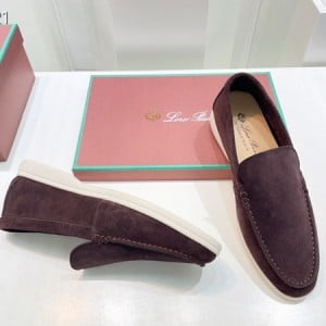 Loro Piana Summer Walk Loafers Unsex Shoes Suede Leather Spring/Summer 2022 Collection - Image 7
