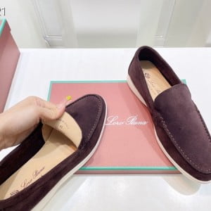 Loro Piana Summer Walk Loafers Unsex Shoes Suede Leather Spring/Summer 2022 Collection - Image 8