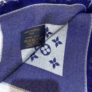 Louis Vuitton Denim Monogram Wool Scarf 140cm Fall/Winter 2019 Collection M71540 - Image 8