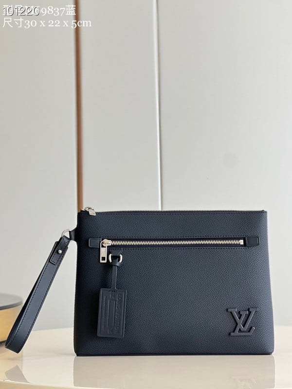 Louis Vuitton Takeoff Pouch Bag 30cm Aerogram Cowhide Leather Fall/Winter 2022 Collection M69837