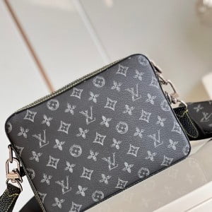 Louis Vuitton Trio Messenger Bag 25cm Monogram Eclipse/Monogram Eclipse Reverse Canvas Leather Spring/Summer 2022 Collection M69443 - Image 3
