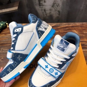 Louis Vuitton Vintage Basketball Velcro Mens Sneaker Calfskin Leather Spring/Summer 2022 Collection 1A9ZI8 - Image 9