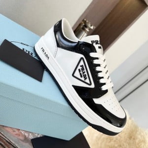 Prada Logo Low-Top Sneakers Calfskin Leather Spring/Summer 2022 Collection - Image 3