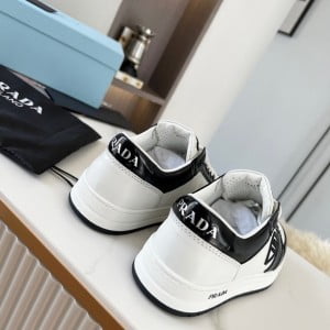 Prada Logo Low-Top Sneakers Calfskin Leather Spring/Summer 2022 Collection - Image 4