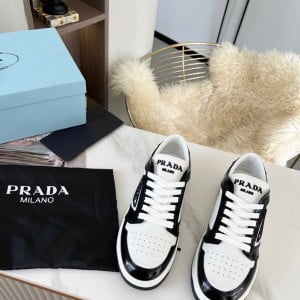 Prada Logo Low-Top Sneakers Calfskin Leather Spring/Summer 2022 Collection - Image 5