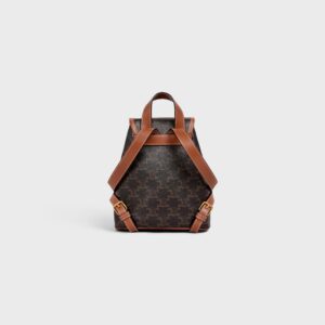 MINI BACKPACK FOLCO IN Triomphe Canvas and calfskin - Image 3
