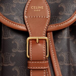 MINI BACKPACK FOLCO IN Triomphe Canvas and calfskin - Image 4