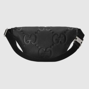 Small jumbo GG belt bag black leather - Image 4