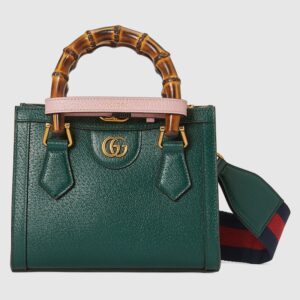 Gucci Diana small tote bag green leather - Image 3