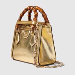 Gucci Diana lizard small tote bag gold-toned - Image 3