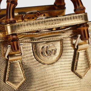 Gucci Diana lizard small tote bag gold-toned - Image 5