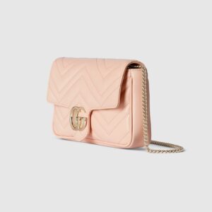 GG Marmont small shoulder bag light pink leather - Image 4