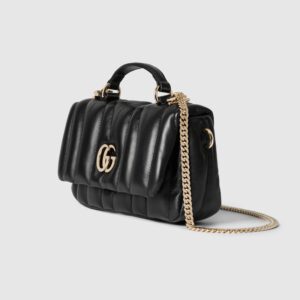 GG Milano mini top handle bag black leather - Image 3