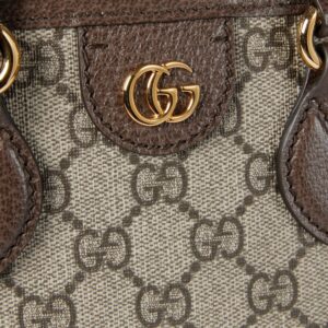 Ophidia small tote bag beige and ebony GG Supreme - Image 5
