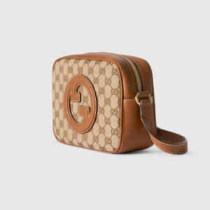 Gucci Blondie small shoulder bag beige and dark brown GG canvas - Image 3