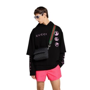 Small GG crossbody bag with Web black canvas - Image 4