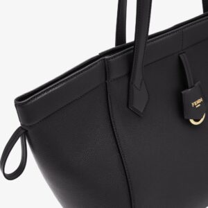 Fendi Origami Medium Black leather bag that can be transformed - Image 5
