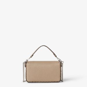 Baguette Mini Dove grey Selleria bag with 309 hand-sewn topstitches - Image 3