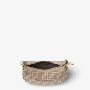 Fendigraphy Mini Dove grey denim-effect FF jacquard mini-bag - Image 3