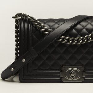 BOY CHANEL HANDBag Calfskin & Ruthenium-Finish Metal Black - A67086Y0995394305 - Image 4