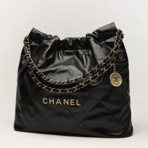 CHANEL 22 HANDBag Shiny Calfskin & Gold-Tone Metal Black - AS3261B1905994305 - Image 3