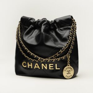 CHANEL 22 MINI HANDBag Shiny Calfskin & Gold-Tone Metal Black - AS3980B1905994305 - Image 3