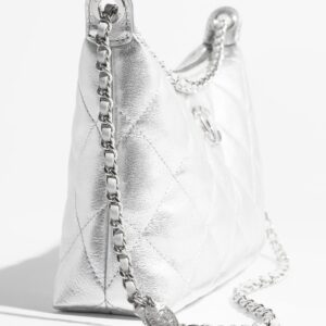 HOBO HANDBag Metallic Calfskin & Silver-Tone Metal Silvery - AS5528B20300U1002 - Image 4