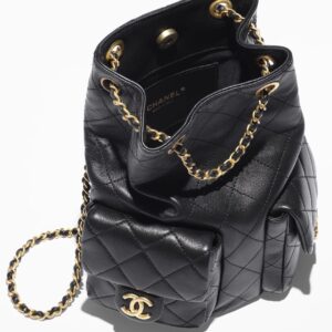 BACKPack Shiny Lambskin & Gold-Tone Metal Black - AS5310B1879194305 - Image 3