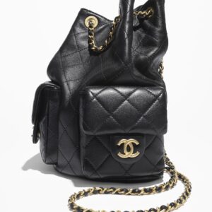 BACKPack Shiny Lambskin & Gold-Tone Metal Black - AS5310B1879194305 - Image 4