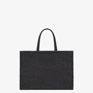 Medium G-Tote bag in raffia - Image 4