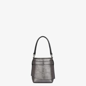 Micro Shark Lock bucket bag in laminated leather - Image 4
