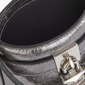 Micro Shark Lock bucket bag in laminated leather - Image 5