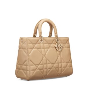 Large Lady D-Sire Bag Biscuit Maxicannage Calfskin - Image 3